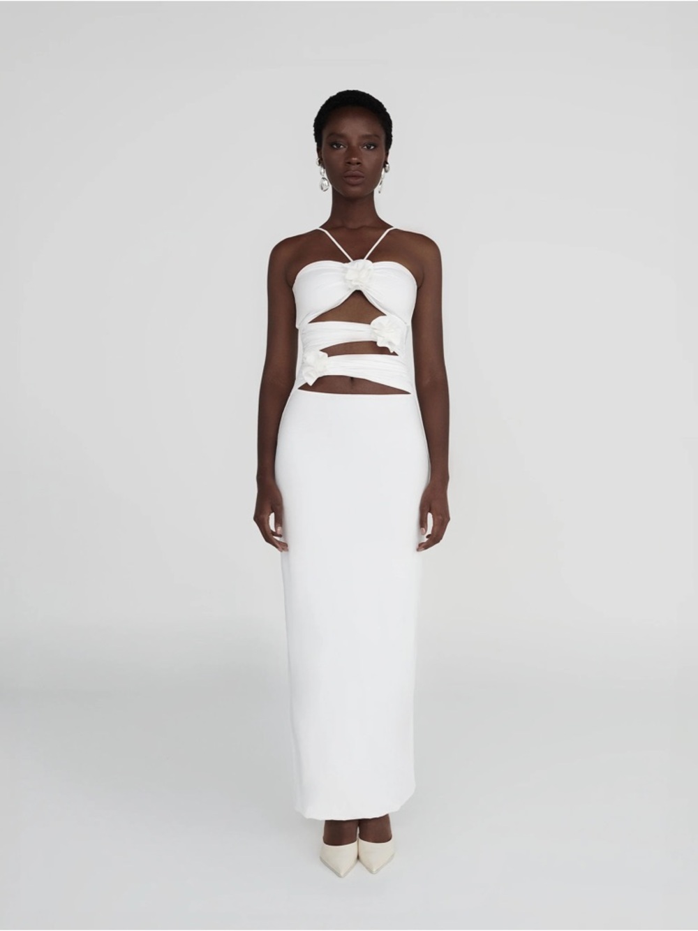 Maygel Coronel Veranera White Maxi Dress